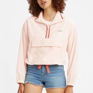 Levi's Nora Scallop Shell Peach Pink Windbreaker, size S